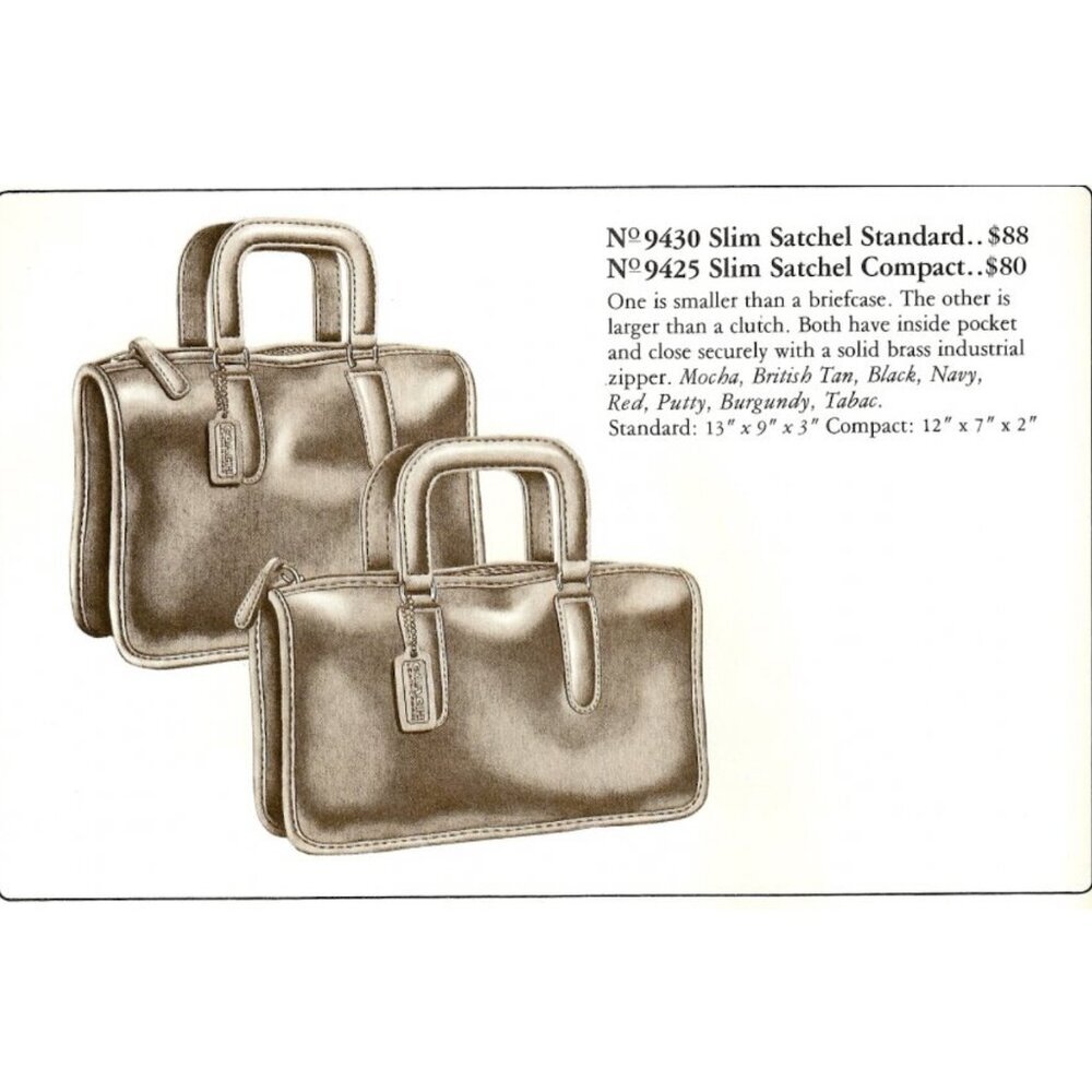 Coach Vintage - Putty Slim Satchel 9430 Handbag, 1970s/80s - 0001 Serial - Picture 4 of 14